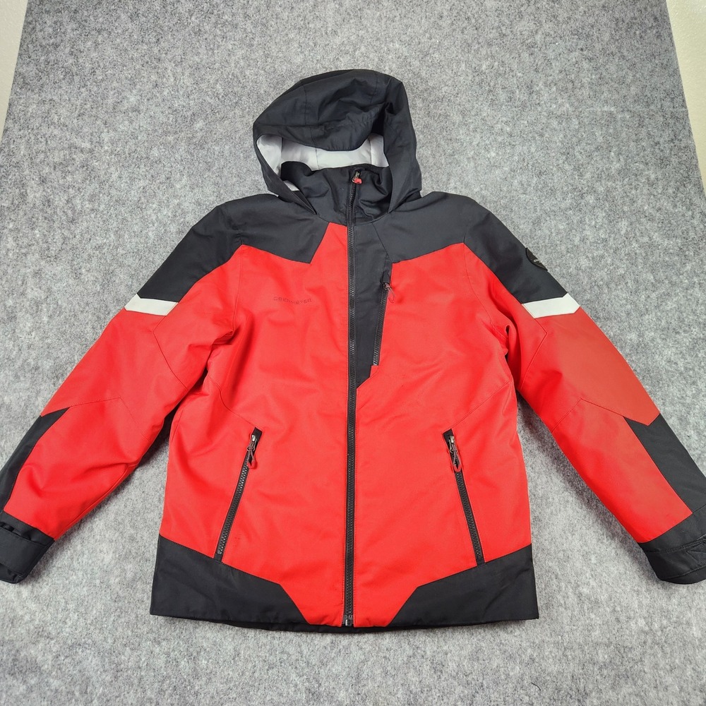 Obermeyer Jacket Teen XL 18 Red Insulated Hooded Winter Ski Snowboard Coat Snow